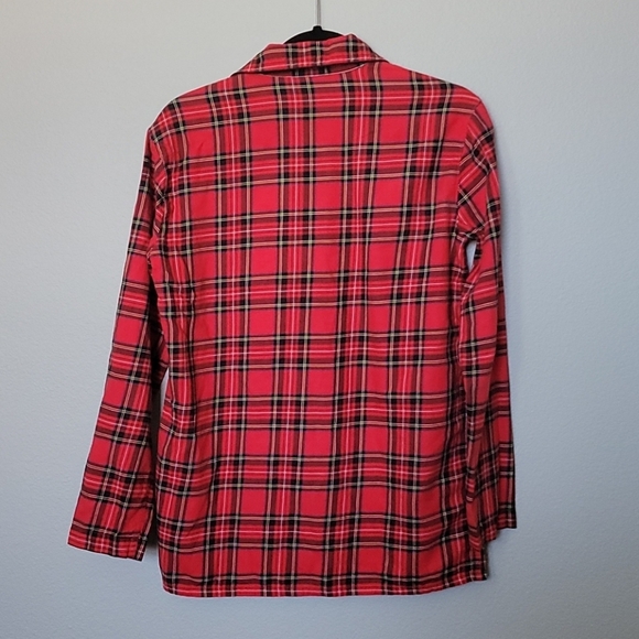 J. Crew red tartan long sleeve button down sleep shirt XS - Picture 8 of 8